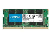Crucial - DDR4 - module - 8 Go - SO DIMM 260 broches - 3200 MHz / PC4-25600 - CL22 - 1.2 V - mémoire sans tampon - non ECC CT8G4SFRA32A