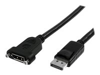 StarTech.com 3 ft / 91 cm 20 pin DP DisplayPort Extension Panel Mount Cable - DisplayPort to DisplayPort - Male to Female (DPPNLFM3PW) - Câble DisplayPort - DisplayPort (M) pour DisplayPort (F) - 91 cm - verrouillé, moulé - noir DPPNLFM3PW
