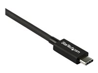 StarTech.com 2.6ft (80cm) Thunderbolt 3 Cable, 40Gbps, 100W PD, 4K/5K Video, Thunderbolt-Certified, Compatible w/ TB4/USB 3.2/DisplayPort - Câble Thunderbolt - 24 pin USB-C (M) pour 24 pin USB-C (M) - Thunderbolt 3 / USB / DisplayPort - 80 cm - support 4K, support 5K - noir - pour P/N: PEXUSB321C TBLT34MM80CM