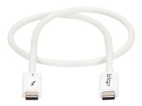 StarTech.com 1.6ft (50cm) Thunderbolt 3 Cable, 40Gbps, 100W PD, 4K/5K Video, Thunderbolt-Certified, Compatible w/ TB4/USB 3.2/DisplayPort - Câble Thunderbolt - 24 pin USB-C (M) pour 24 pin USB-C (M) - USB 3.1 Gen 2 / Thunderbolt 3 / DisplayPort 1.2 - 50 cm - support 4K - blanc - pour P/N: CDP2HDUACP, CDP2HDUACPW, PEXUSB321C, TB33A1C TBLT34MM50CW