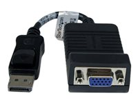 StarTech.com Adaptateur vidéo DisplayPort vers VGA - Convertisseur DP vers HD15 - M/F - 1920x1200 - Noir - Carte d'écran - DisplayPort (M) pour HD-15 (VGA) (F) - 25 cm - verrouillé - pour P/N: DK30C2DAGPD, MST14DP123DP, TB32DP14, TB32DP2T, TB3DK2DPM2, TB3DOCK2DPPD, TB3DOCK2DPPU DP2VGA