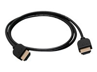 C2G 1ft 4K HDMI Cable - Ultra Flexible Cable with Low Profile Connectors - Câble HDMI - HDMI mâle pour HDMI mâle - 30.5 cm - double blindage - noir 41361