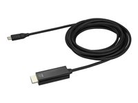 StarTech.com 10ft (3m) USB C to HDMI Cable, 4K 60Hz USB Type C to HDMI 2.0 Video Adapter Cable, Thunderbolt 3 Compatible, Laptop to HDMI Monitor/Display, DP 1.2 Alt Mode HBR2 Cable, Black - 4K USB-C Video Cable (CDP2HD3MBNL) - Câble adaptateur - 24 pin USB-C mâle pour HDMI mâle - 3 m - noir - support pour 4K60Hz (3840 x 2160) - pour P/N: TB4CDOCK CDP2HD3MBNL