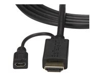 StarTech.com Câble adaptateur HDMI vers VGA de 91 cm - Convertisseur actif HDMI vers HD15 - M/M - 1920x1200 / 1080p - Noir - Câble adaptateur - HDMI, Micro-USB de type B (alimentation uniquement) pour HD-15 (VGA) mâle - 1 m - noir - actif, support 1920 x 1200 (WUXGA) HD2VGAMM3