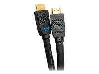 C2G 20ft Ultra Flexible 4K Active HDMI Cable Gripping 4K 60Hz - In-Wall M/M - Câble HDMI avec Ethernet - HDMI mâle pour HDMI mâle - 6.1 m - noir - actif, support pour 4K60Hz C2G10381