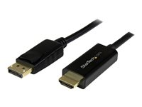 StarTech.com Câble adaptateur DisplayPort vers HDMI de 5 m - Convertisseur DP vers HDMI avec câble intégré - M/M - Ultra HD 4K - Noir - Câble adaptateur - DisplayPort mâle pour HDMI mâle - 5 m - support 4K DP2HDMM5MB