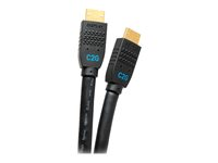 C2G 25ft Ultra Flexible 4K Active HDMI Cable Gripping 4K 60Hz - In-Wall M/M - Câble HDMI avec Ethernet - HDMI mâle pour HDMI mâle - 7.6 m - noir - actif, support pour 4K60Hz C2G10382