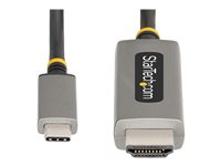 StarTech.com 3ft (1m) USB-C to HDMI Adapter Cable, 8K 60Hz, 4K 144Hz, HDR10, USB Type-C to HDMI 2.1 Video Converter Cable, USB-C DP Alt Mode/USB4/Thunderbolt 3/4 Compatible - USB-C Laptop to HDMI Monitor (134B-USBC-HDMI211M) - Câble adaptateur - 24 pin USB-C mâle pour HDMI mâle - 1 m - gris sidéral - support pour 8K60Hz, support pour 4K144Hz 134B-USBC-HDMI211M