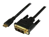 StarTech.com Câble Adaptateur Mini HDMI® vers DVI-D M/M pour Tablet et Caméra - 1x Mini HDMI (Type C) Mâle, 1x DVI-D (18+1) Mâle - 2 m - Câble adaptateur - DVI-D mâle pour 19 pin mini HDMI Type C mâle - 2 m - blindé - noir HDCDVIMM2M